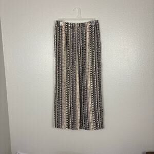 Retro Kmart Australia Limited Size Medium Geometric Cream and Black Cotton Pants